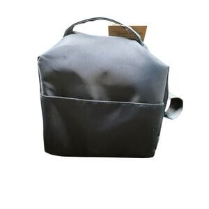 Modaniam Trendzy Insulated Lunch Bag Small with Shoulder-Strap Nylon Navy Blue